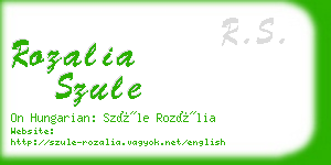 rozalia szule business card